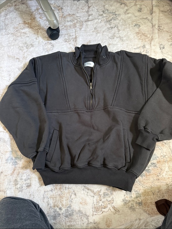 Joah Brown Sweaters - Joah Brown Black Half-Zip Pullover Sweater